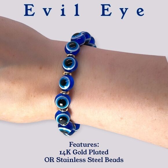 NWT Wool + Pepper Co. Evil Eye PROTECTION Bracelet - Picture 3 of 7